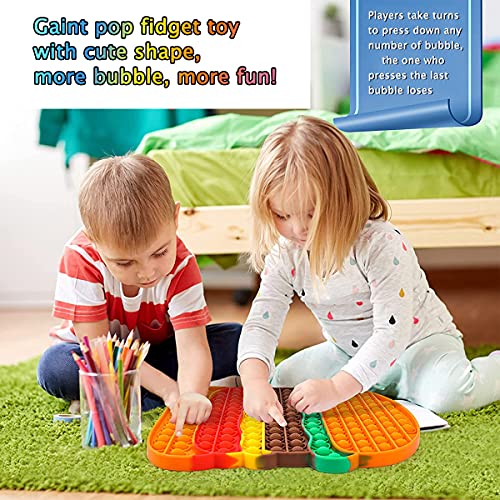 MDJEWV Pop Gigante it Fidget Toy, Pūsh Pǒp Bubble sensoriales Fidget Toys Antistress Among us Juego Juguetes, Popit Grande Juguete antiestres Juego para niños Adultos Autismo(Hamburguesa 30*30cm)