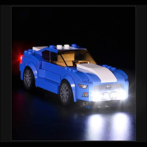 Mecotecn Kit de iluminación LED para Lego Speed Champions 75871 – Ford Mustang GT (modelo Lego no incluido)