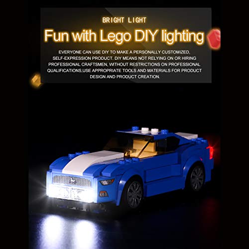 Mecotecn Kit de iluminación LED para Lego Speed Champions 75871 – Ford Mustang GT (modelo Lego no incluido)