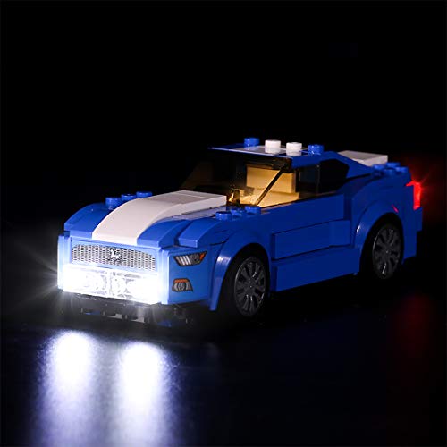 Mecotecn Kit de iluminación LED para Lego Speed Champions 75871 – Ford Mustang GT (modelo Lego no incluido)