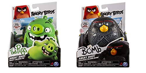 Mentor Interactive Conjunto de 2 Personajes de Angry Birds: Pigs y Bomb.