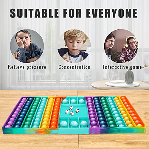 Milestar Big Pop it Game Fidget Toy, Push Bubble Pop Chess Board Games Two-Player Battle Fidget Pop Sensory Toys, Juguetes para padres e hijos, Juguetes para jugar con amigos, Los mejores regalos para