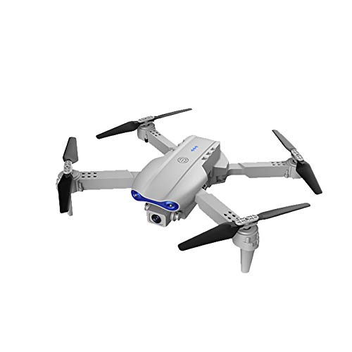 Mini dron con cámara doble de Hansensi 4K HD doble cámara Smart Selfie UAV, helicóptero plegable con batería, mando a distancia, 4 aspas de ventilador de repuesto, cable USB, destornillador (gris)