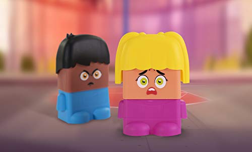 Miniland- Set de Personajes con Piezas Intercambiables para Trabajar Las emociones, Multicolor (32350)