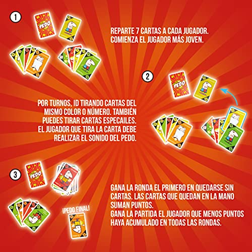 Míster Pedo, Juegos de cartas Explosivos, juego de mesa para niños 8 años o más, Imita Los Pedos Más Apestosos, Dinámico y Divertido