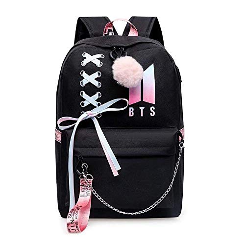 Mochila AliKpop USB BTS Jimin Suga Jin Taehyung V Jungkook coreana, casual, mochila para portátil, bolsa para la universidad, bolsa de libro, bolsa de escuela