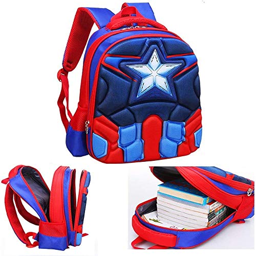 Mochilas Infantiles,Bolsa Escuela Mochila para Niños Superhéroe Impermeable Durable Ajustable Bolsas de Libros de Kindergarten Niños Niñas Bolsas de Libros de la Escuela Primaria