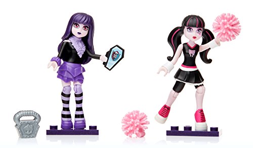 Monster High Mega Bloks School Fang out School Play Set con Draculaura y Elissabat Dolls