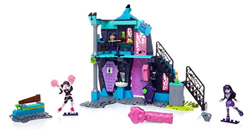 Monster High Mega Bloks School Fang out School Play Set con Draculaura y Elissabat Dolls