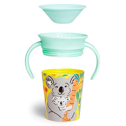 Munchkin Miracle 360 grados Wildlove Vaso de Entrenamiento con Asas, Set de 1, Coala, 177 ml