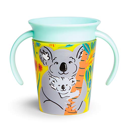 Munchkin Miracle 360 grados Wildlove Vaso de Entrenamiento con Asas, Set de 1, Coala, 177 ml