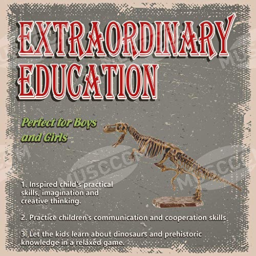 MUSCCCM Dinosaur Dig Kit Tiranosaurio, Dino Skeleton Fossil Excavation Kit Realistic Dinosaur Model Juguetes educativos Regalo para Niños Niñas