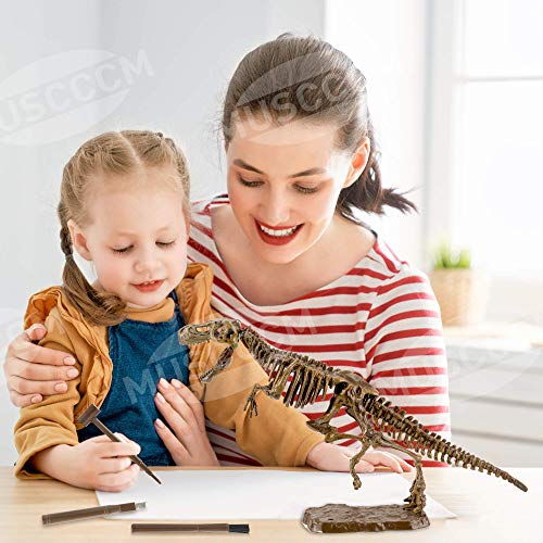 MUSCCCM Dinosaur Dig Kit Tiranosaurio, Dino Skeleton Fossil Excavation Kit Realistic Dinosaur Model Juguetes educativos Regalo para Niños Niñas