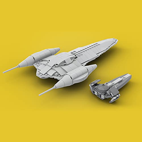 Myste Modelo de nave espacial para Nubian Royal Starship Sith Infiltrator, MOC-65797, 393 bloques de montaje de ciencia fi, bloques de construcción compatible con Lego Star Wars