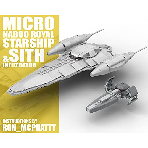 Myste Modelo de nave espacial para Nubian Royal Starship Sith Infiltrator, MOC-65797, 393 bloques de montaje de ciencia fi, bloques de construcción compatible con Lego Star Wars