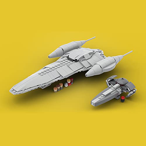 Myste Modelo de nave espacial para Nubian Royal Starship Sith Infiltrator, MOC-65797, 393 bloques de montaje de ciencia fi, bloques de construcción compatible con Lego Star Wars