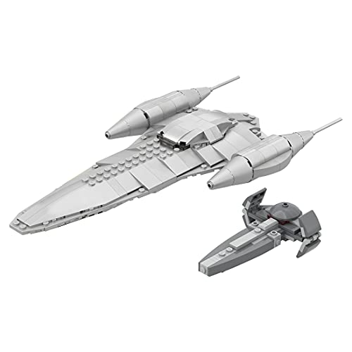 Myste Modelo de nave espacial para Nubian Royal Starship Sith Infiltrator, MOC-65797, 393 bloques de montaje de ciencia fi, bloques de construcción compatible con Lego Star Wars