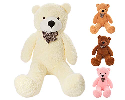 MyTeddyWorld Oso De Peluche Gigante - Grande Suave Osito De Felpa Regalo para Niños - Juegete De Peluche Ideal para Fiestas De Bodas Navidad Dia De San Valentin (Blanco 140 cm)