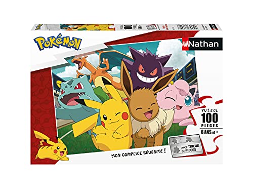 Nathan- Puzzle 100 pièces-Pikachu et Les Pokémon Puzle Infantil, Color (Ravensburger 4005556867745)