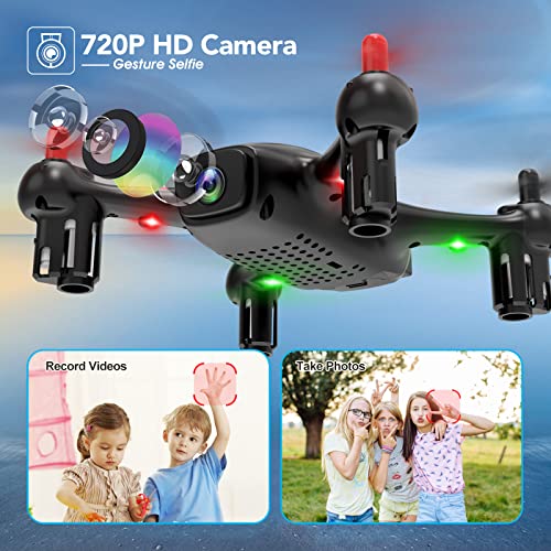 NEHEME NH530 Drones para niños, Drone con cámara HD 720P, FPV Live Video, Quadcopter para principiante con sensor de gravedad, Modo sin cabeza, Flip 3D, Retorno/despegue /aterrizaje con una sola tecla