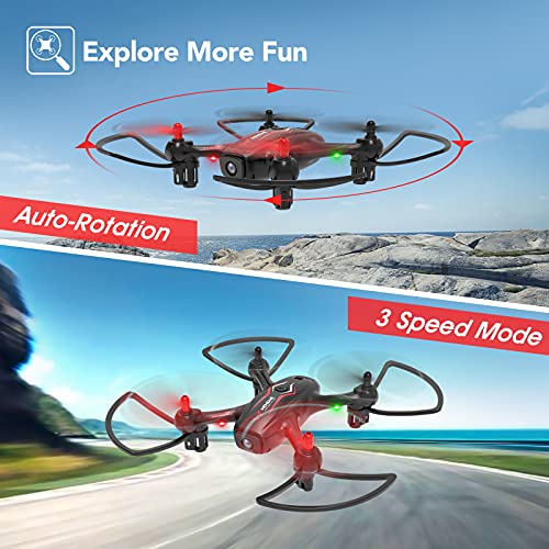 NEHEME NH530 Drones para niños, Drone con cámara HD 720P, FPV Live Video, Quadcopter para principiante con sensor de gravedad, Modo sin cabeza, Flip 3D, Retorno/despegue /aterrizaje con una sola tecla