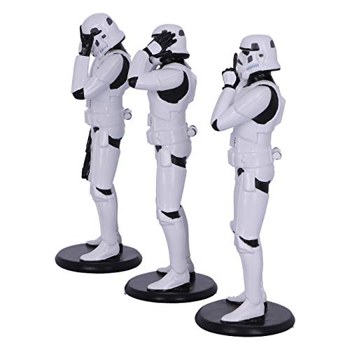 Nemesis Now Original Stormtrooper Three Wise Sci-Fi Figurines, Blanco, 14 cm