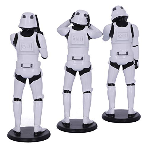 Nemesis Now Original Stormtrooper Three Wise Sci-Fi Figurines, Blanco, 14 cm