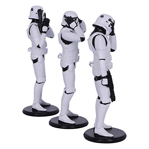 Nemesis Now Original Stormtrooper Three Wise Sci-Fi Figurines, Blanco, 14 cm