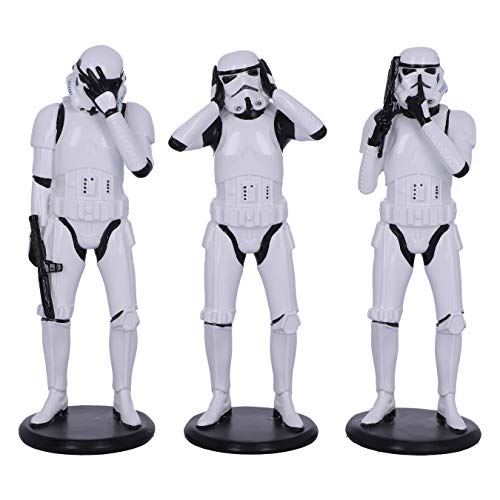 Nemesis Now Original Stormtrooper Three Wise Sci-Fi Figurines, Blanco, 14 cm