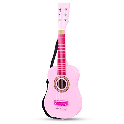 New Classic Toys Toys-10345 Guitarra para niños (Ref 0345), Color Rosa