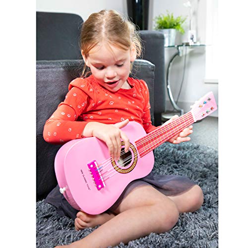 New Classic Toys Toys-10345 Guitarra para niños (Ref 0345), Color Rosa