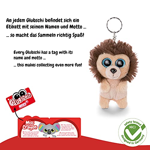 NICI Original – Glubschis león de Peluche Cliff 9 cm – Tiernos Animales del Zoo – Lindo Colgante para Cordones y llaveros – Mini Juguete niños, Color marrón, (46942)