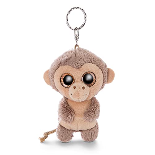 NICI Original – Glubschis Mono de Peluche Hobson 9 cm – Tiernos Animales del Zoo – Lindo Colgante para Cordones y llaveros – Mini Juguete niños, Color marrón/Beige, (46941)