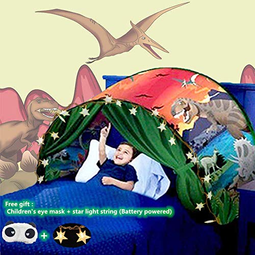 Nifogo Tiendas de ensueño, Carpa de Ensueño Wizard World, fantasía Interior de la Cama Redes de Regalo, Children Cama Tienda de Campaña (Parque de Dinosaurios-2)