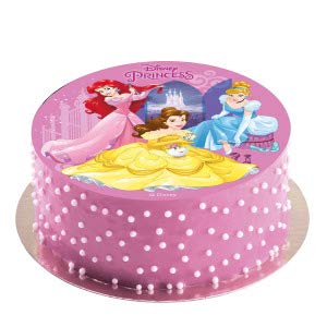 Oblea de Tarta con Diseño Oficial de Princesas Disney 20cm