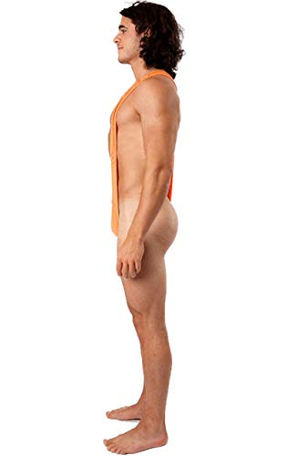 ORION COSTUMES Hombre Naranja Mankini traje de baño tanga novedad despedida de soltero Disfras a la moda