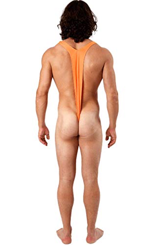 ORION COSTUMES Hombre Naranja Mankini traje de baño tanga novedad despedida de soltero Disfras a la moda