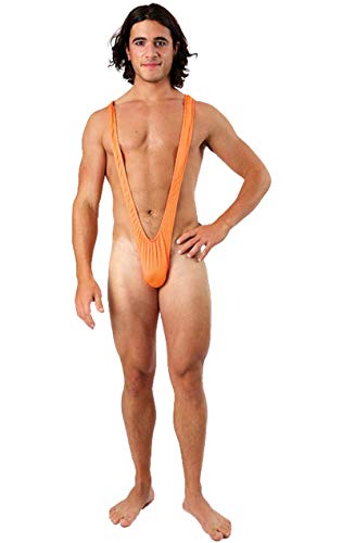 ORION COSTUMES Hombre Naranja Mankini traje de baño tanga novedad despedida de soltero Disfras a la moda