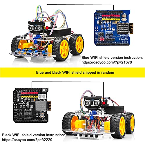 OSOYOO Robot Car Starter Kit for Arduino | Stem Remote Controlled Educational Motorized Robotics for Building Programming Learning How to Code | IOT Mechanical DIY Coding for Kids Teens Adults