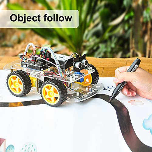 OSOYOO Robot Car Starter Kit for Arduino UNO | STEM Remote Control App Educational Motorized Robotics for Building, Programming & Learning How to Code | IOT Mechanical DIY Coding for Kids Teens Adults