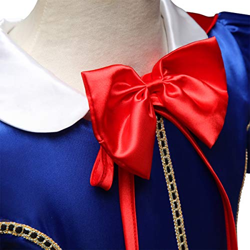 OwlFay Blancanieves Disfraz Vestidos de Princesa con Capa Cuento Hadas Cosplay Halloween Carnaval Navidad Fiesta Vestido de Cumpleaños Ceremonia Comunión Paseo Baile para Niña Infantil 3-4 años