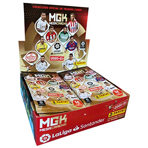 Panini- MEGACRACKS 1 Caja con 24 Sobres LA Liga 20-21 No Aplica Álbumes, Multicolor (145044)