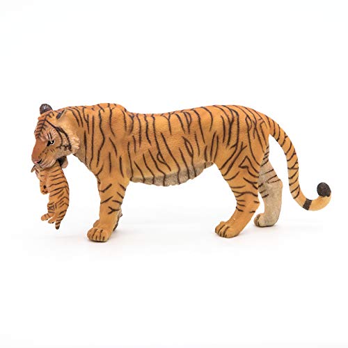 Papo Figura Tigre Hembra con Cachorro 3,5X14,5X6,5CM, Multicolor (50118)