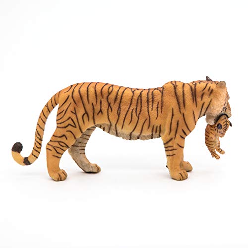 Papo Figura Tigre Hembra con Cachorro 3,5X14,5X6,5CM, Multicolor (50118)