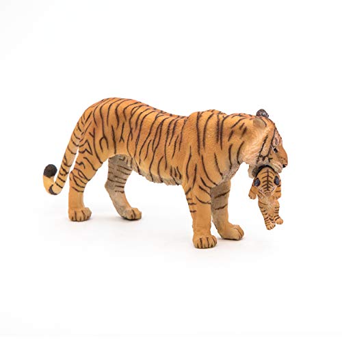 Papo Figura Tigre Hembra con Cachorro 3,5X14,5X6,5CM, Multicolor (50118)