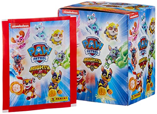 Paw Patrol 5 Mighty Pups- Paw Patrol Caja 50 Sobres, Multicolor (Panini España, S.A 1)