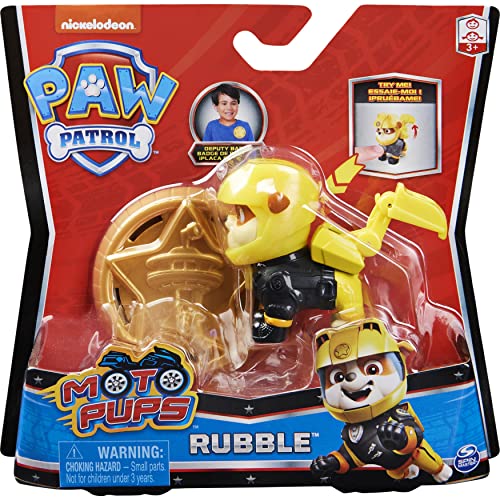 Paw PATROL-6059490 Figura Coleccionable de Ruben Moto Pups con Insignia de policía, para niños a Partir de 3 años, Multicolor (Spin Master 6059490)