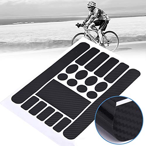 Pegatinas para vaina de bicicleta, pegatina resistente a los arañazos, protector de marco de vaina para bicicleta, cinta protectora para bicicleta para bicicleta de carretera MTB(Negro)