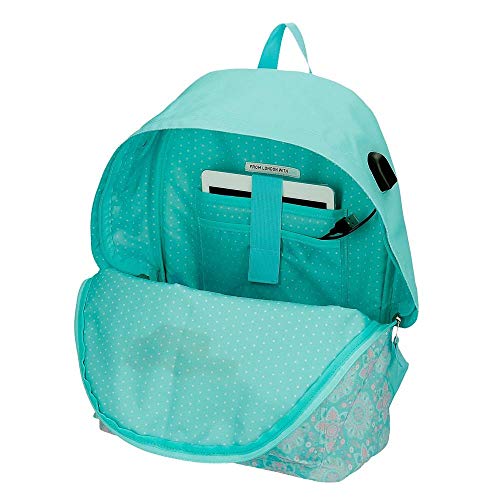 Pepe Jeans Tatiana Mochila con Carro Verde 32x43x15 cms Poliéster 19,53 L