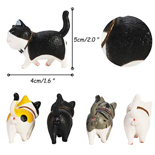 PHOGARY 9PCS Figuras de Gatos realistas, Set de Juguetes de Figuras de Gatitos, Gatito Huevos de Pascua Cake Topper Regalo de cumpleaños de Navidad para niños niños niñas niños Amante de los Gatos